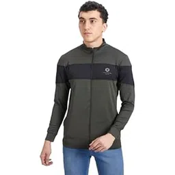 Men's Solid Full Sleeve 4 way Stretch Sports Jacket with Front Zip and Side Pockets-picture-29