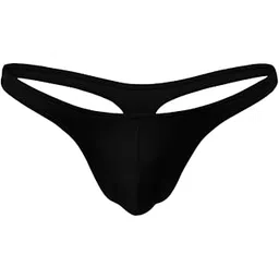 Men's Synthetic Combo of Stretch Low Rise Thong Free Size Fit for S-M-L Waist, Black and Blue & White Color, Pack of 3-picture-33