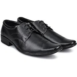 Men's Synthetic Leather Black Formal Stylish Shoes-picture-36