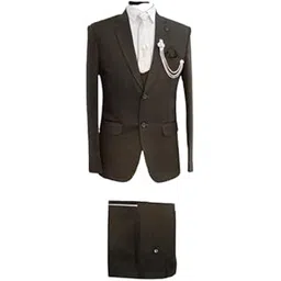 Men's TR stach Fabric Three Piece Suit Set Coat Pant & Vest Classic Formal Wear for Business Suit for Men and Special Occasions Weddings-picture-31