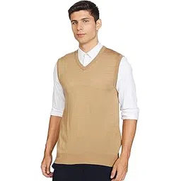 Men's Woolen Cut Sleeve Sweater for Gents V-Neck Regular Fit Winter Office and Casual Wear Stylish Perfect Look Men Sweater-picture-30