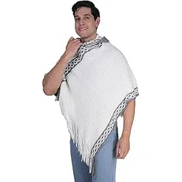 Men's Woolen Hooded Neck Solid Frill Poncho with Cap for Winter, Warm and Soft Wool, Stylish and Comfortable, Perfect for Casual Wear, Outdoor and Travel, Gifting-picture-31