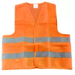 Mensafety Safety Jacket With Fabric Tape Size 2 inch Orange Pack of 5-picture-12