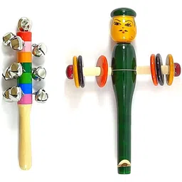 Wooden Ten bell and Men rattles Rattle-image-14