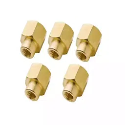 Merababa Brass Hex Reducer Coupling 1/2 x 3/8 Inch Female NPT Thread for Pipe Fitting (Pack of 5)-image-23
