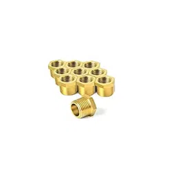 Merababa Brass Reducing Bush 1/8" Female X 1/4" Male (NPT Thread) for Pipe Fitting (Pack of 10)-image-10