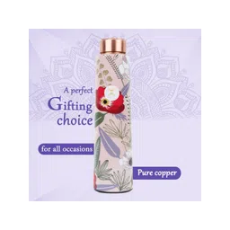 MERCAPE Beige & Lavender Single Copper Solid Water Bottle image 4