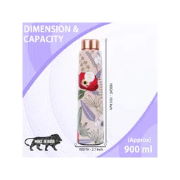 MERCAPE Beige & Lavender Single Copper Solid Water Bottle image 2