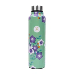 MERCAPE Green & Purple Single Copper Floral Water Bottle-picture-34