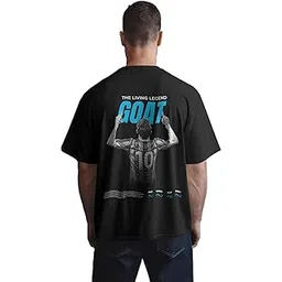 MercuryX Goat 10 Black Printed Oversized T-Shirt for Men & Women – Casual Streetwear Graphic Tee-picture-13