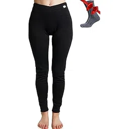 merino.tech Merino Wool Women's Base Layer Pants — 100% Organic Wool Midweight Thermal Pants + Hiking Wool Socks (Small, Charcoal Grey 250)-picture-34