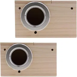 MERISHOPP 2 x Wooden Wild Bird Nest Box Nesting Feeding Feeder Station House & Stick|Home & Garden|Yard, Garden & Outdoor Living|Bird & Wildlife Accessories|Birdhouses image 3