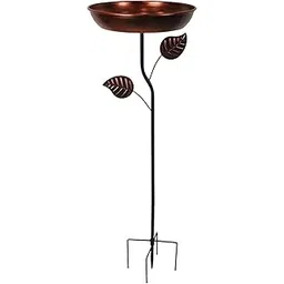 MERISHOPP Bird Bath Bowl Water Bowl Bird Feeder with Stake for Courtyard Backyard Deck-picture-10