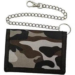 merishopp Trifold Outdoor Sports Wallet Card Holder with Zipper for Children Men Teens Gray-picture-54