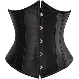 merishopp Women Lace Up Slimming Waist Trainer Underbust Corset Shapewear XXXL Black |Shapewear for Women |top |Tummy Tucker Women Shapewear |Tank top |Shapewear |Tummy Tucker Women |Body Shaper-picture-12