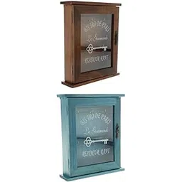 MERISHOPP® 2pcs Sundry Finishing Box Creative Wooden Key Box Cabinet with Three Hook|Home & Garden | Home Decor| Key & Letter Holders-picture-31