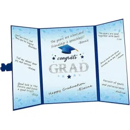 MERISHOPP®Graduation Guest Book Thick Paper Easy to Write on Postcard Décoration Blue|Home & Garden | Wedding Supplies | Guest Books & Pens image 3