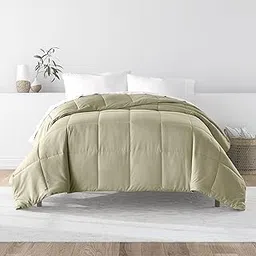 Merit Linens Comforter Solid Color Lightweight Microfiber All Season Down-Alternative Ultra Soft Bedding - Twin/TwinXL Sage-picture-23