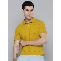 MERRIMENT Men Conversational Printed Polo Collar Cotton T-shirt-picture-40