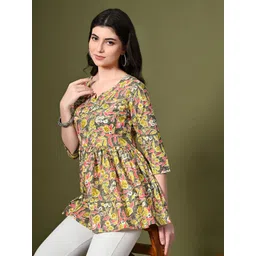 METAFAB Women Floral Printed V-Neck Top-picture-16