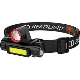 Metal Headlamp USB Rechargeable, Waterproof Headlight Flashlight with Zoomable Wide Beam | Led Head Lamp for Outdoor | Induction Adjustable Work Head Lamp for Camping, Fishing, Running-picture-16