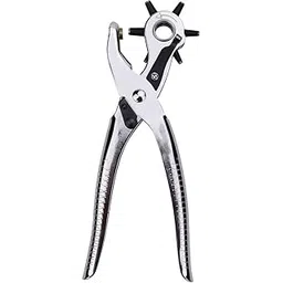 Metal Hole Punch Pliers Repair Tool/Multi Tools for Leather Strap or Waist Belt/Waist Band, Belt Punching Machine with Multiple Hole Sizes (Color: Silver)-picture-23
