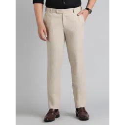 Metal Beige Rayon Slim Fit Trousers-picture-45