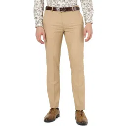 Metal Beige Slim Fit Trousers-picture-18