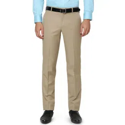 Metal Beige Slim Fit Trousers-picture-33