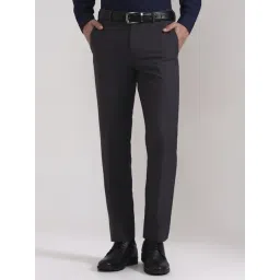 Metal Dark Grey Slim Fit Trousers-picture-44