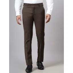 METAL Men Slim Fit Mid-Rise Formal Trousers-picture-27