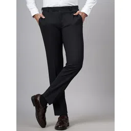 METAL Men Slim Fit Solid Mid-Rise Trousers-picture-40