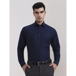 Metal Navy Cotton Slim Fit Shirt-picture-27