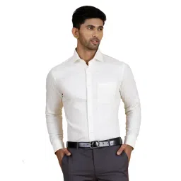 Metal Off White Cotton Slim Fit Shirt-picture-46