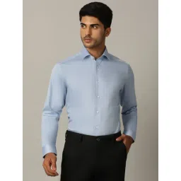 Metal Sky Blue Cotton Slim Fit Shirt-picture-19