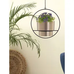 Metalsmith Gold Toned Metal Hanging Planter-picture-25