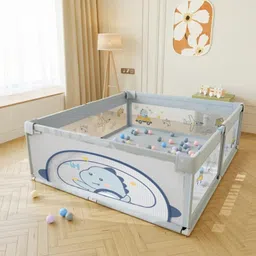 metreno Playpen for Baby Kids Play Yard with Safety Fence Lock Mat Balls-picture-14