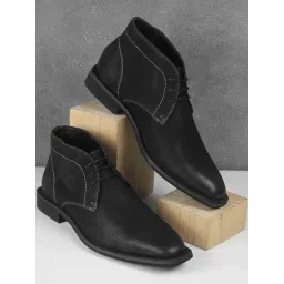 Davinchi by Metro Men's Black Chukka Boots-picture-30