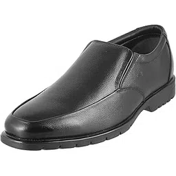 DAVINCHI Men Black Leather Flat Shoes (14-318) 14-318-11-BLACK-image-23
