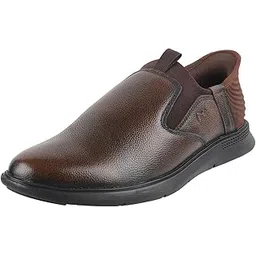 Men's Comfortable Fit Leather Slip-On Shoes-image-35