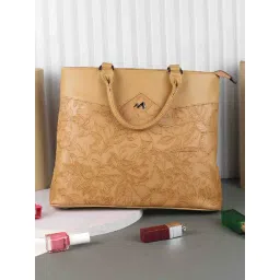 Metro Beige Textured Large Shoulder Handbag-picture-32