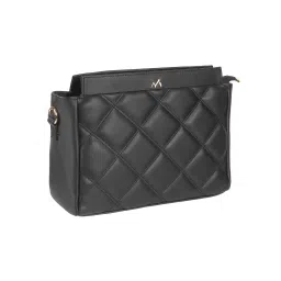Metro Black Quilted Medium Cross Body Bag image 5