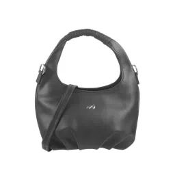 Metro Black Synthetic Solid Hobo Handbag-picture-30
