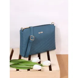Metro Blue Structured Sling Bag-image-27