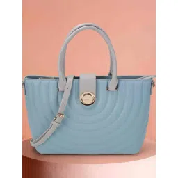 Metro Blue Textured Large Satchel-image-45