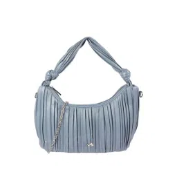 Metro Blue Textured Medium Hobo Handbag-picture-48