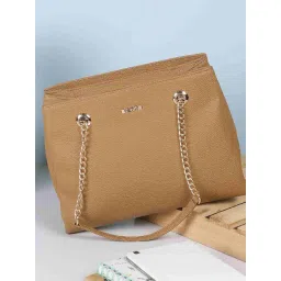 Metro Brown Solid Large Shoulder Handbag-picture-25