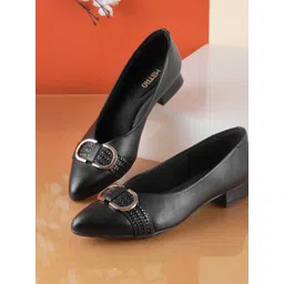 Metro Embellished Block Pumps with Buckles-picture-11