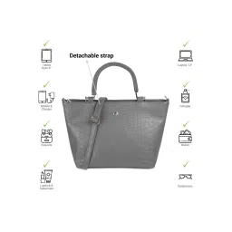 Metro Grey Textured Medium Handbag image 2