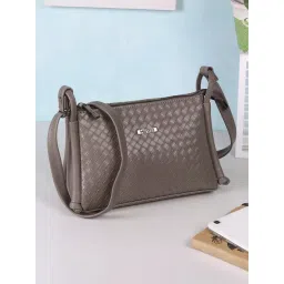 Metro Grey Textured Medium Sling Handbag-picture-18